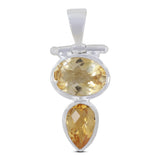 925 Sterling Silver Citrine Pendant