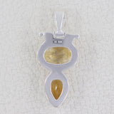 925 Sterling Silver Citrine Pendant