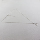 Triangle Shape Sterling Silver Minimalist Necklace For Girls