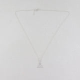 Triangle Shape Sterling Silver Minimalist Necklace For Girls