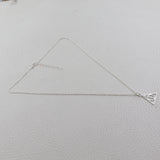 Triangle Shape Sterling Silver Minimalist Necklace For Girls