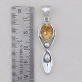 Citrine Pendant in 925 Sterling Silver