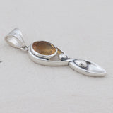 Citrine Pendant in 925 Sterling Silver