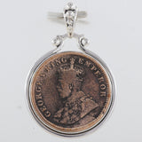 925 Sterling Silver Indian VKING Coin Pendant