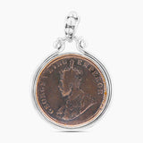925 Sterling Silver Indian King Coin Pendants