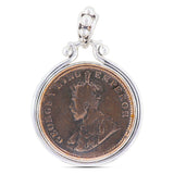 925 Sterling Silver Indian VKING Coin Pendant