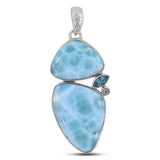 925 Sterling Silver Larimar Pendant