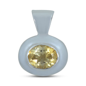925 Sterling Silver Citrine Pendant