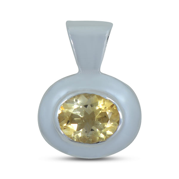 925 Sterling Silver Citrine Pendant