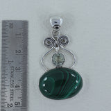 925 Sterling Silver Malachite Pendant