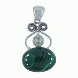 925 Sterling Silver Malachite Pendant