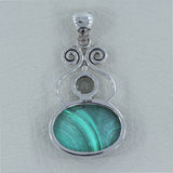 925 Sterling Silver Malachite Pendant