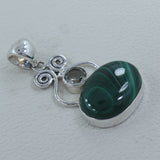 925 Sterling Silver Malachite Pendant