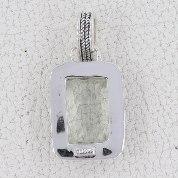 Green Amethyst Silver Pendants