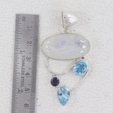 Dendritic Opal Silver Pendant