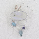 Dendritic Opal Silver Pendant