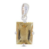 Citrine Pendant 925 Sterling Silver