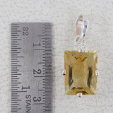 925 Sterling Silver Citrine Pendant