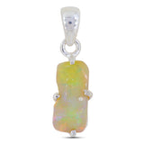 Ethiopian Opal Pendant In 925 Sterling Silver