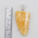 925 Sterling Silver Honey Calcite Pendant