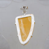 925 Starling Silver Honey Calcite Pendant