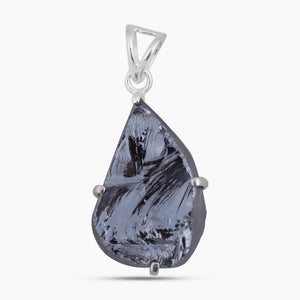 925 Sterling Silver Rough Silicon Pendants