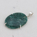 925 Starling Silver Green Kyanite Pendant