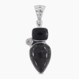 925 Silver Black Rutile Quartz Pendants