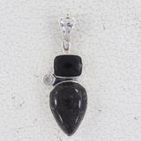 Tourmalated Quartz Silver Pendant