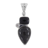 Tourmalated Quartz Silver Pendant