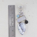 925 Starling Silver Dendritic Opal Pendant