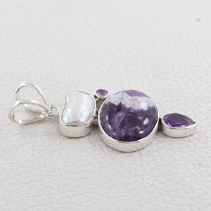 925 Silver Amethyst Lace Pendants