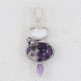 925 Silver Amethyst Lace Pendants
