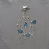 Blue Topaz 925 Silver Pendant