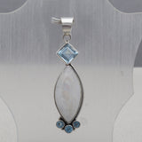 Rainbow Moonstone Silver Pendant