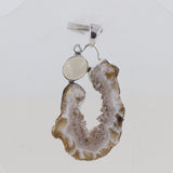 925 Silver Rough Oco geode Pendant