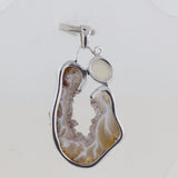 925 Silver Rough Oco geode Pendant