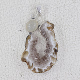 925 Silver Rough Oco geode Pendant