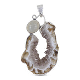 925 Silver Rough Oco geode Pendant