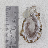 925 Silver Rough Oco geode Pendant