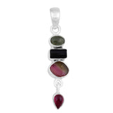 925 Silver Natural Tourmaline Pendant