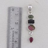 925 Silver Natural Tourmaline Pendant