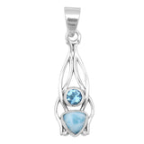 Larimar Silver Pendant