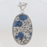 Large K2 Jasper Oval 925 Sterling Silver Pendant