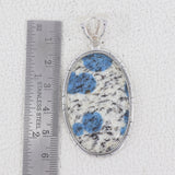 Large K2 Jasper Oval 925 Sterling Silver Pendant