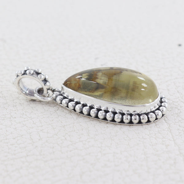 925 Sterling Silver Green Amethyst Pendants