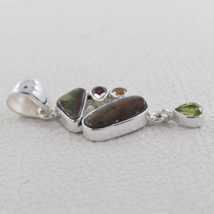 925 Sterling Silver Ammolite Pendant