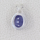 Natural Tanzanite Silver Pendant