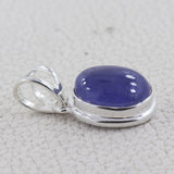 Natural Tanzanite Silver Pendant