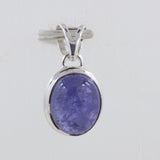 Natural Tanzanite Silver Pendant